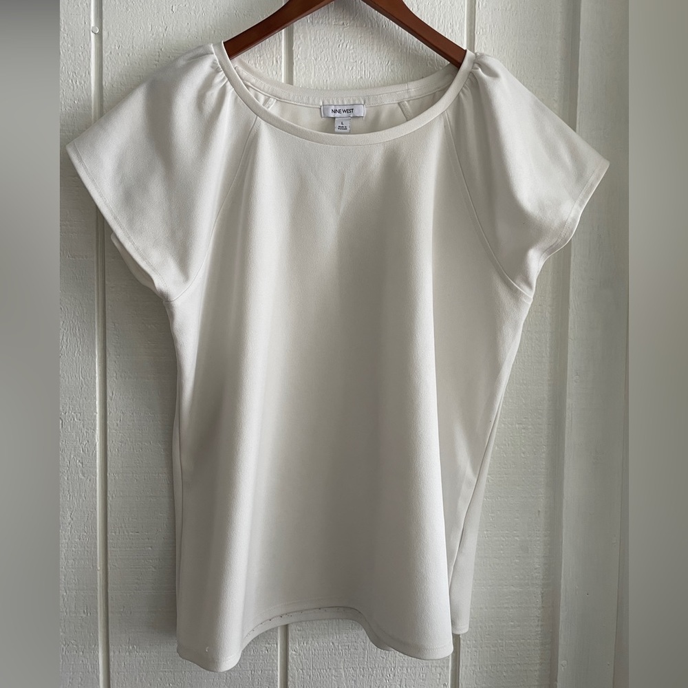 Nine West Flutter Sleeve Blouse Women’s L